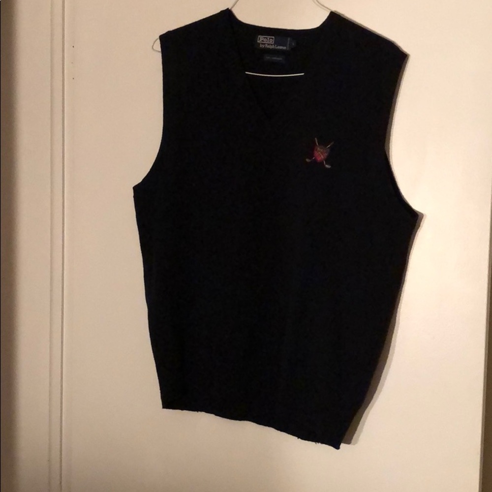 Polo By Ralph Lauren Lambswool Vest Sweater Size L